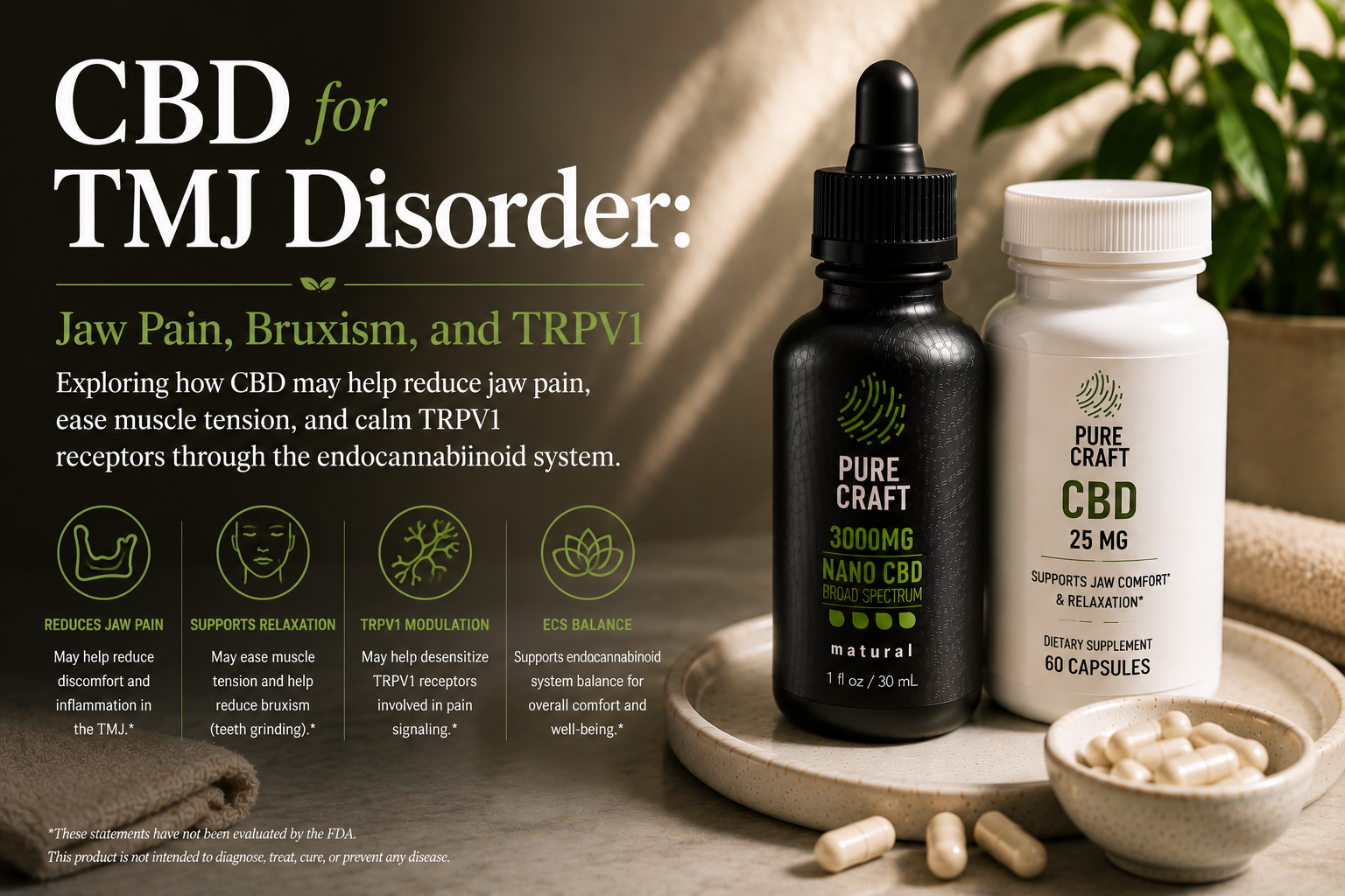 CBD for TMJ Disorder: Jaw Pain, Bruxism, and TRPV1 | PureCraft CBD