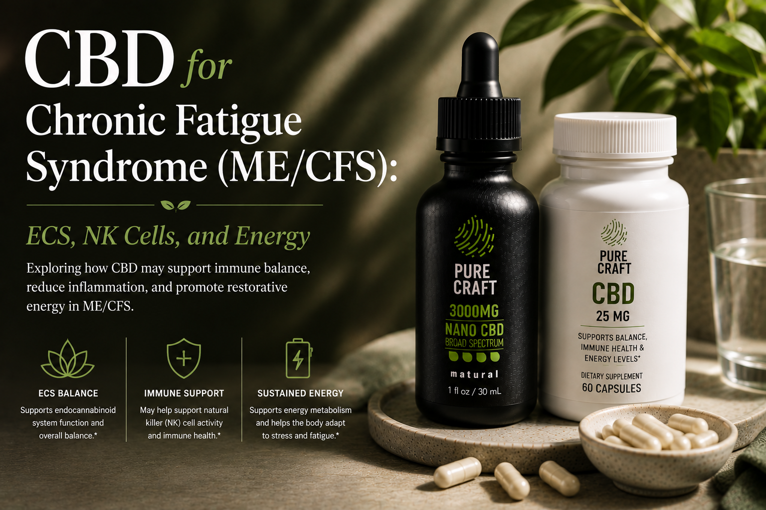 CBD for Chronic Fatigue Syndrome (ME/CFS): ECS, NK Cells, and Energy | PureCraft CBD