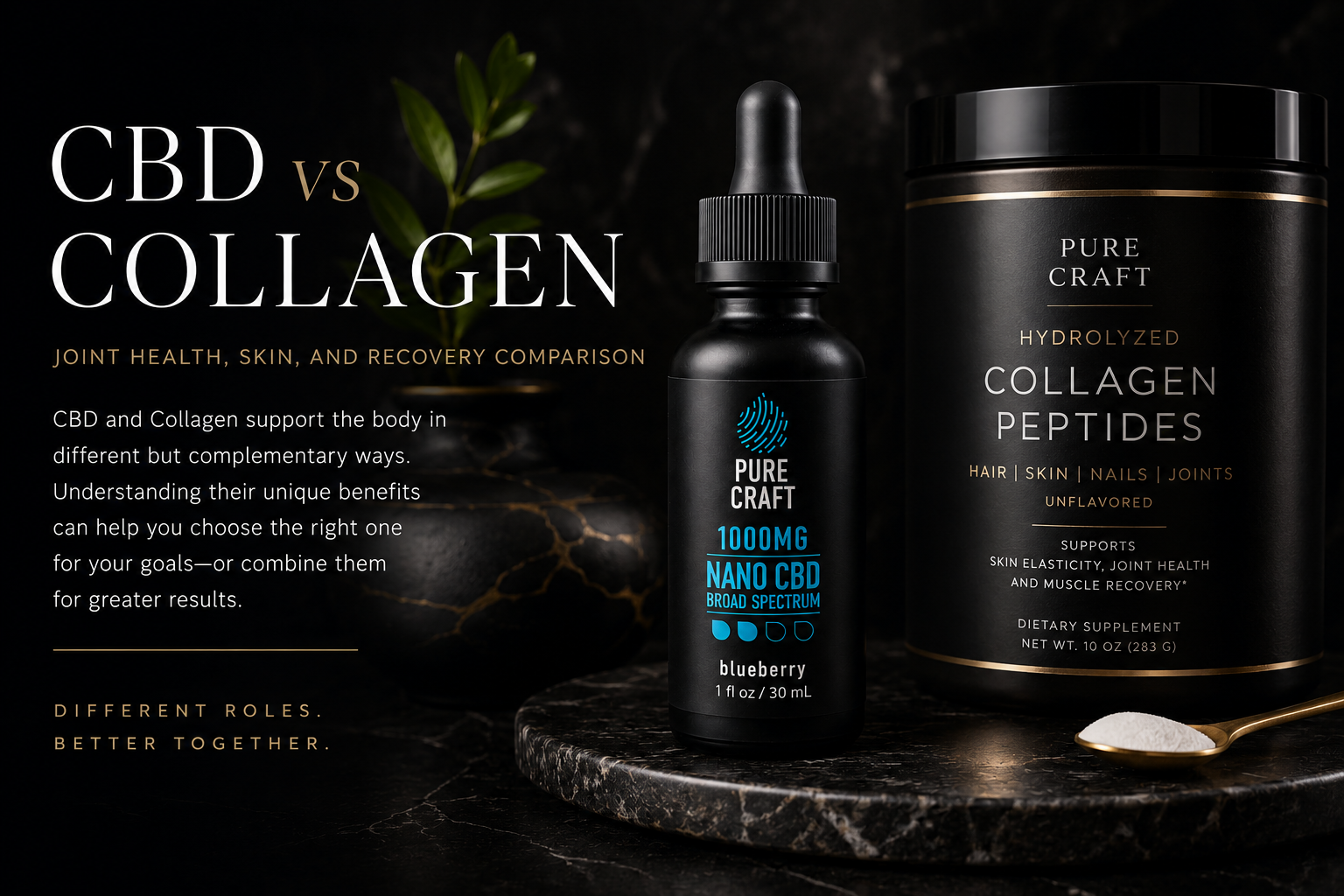 CBD vs Collagen: Joint Health, Skin, and Recovery Comparison | PureCraft CBD