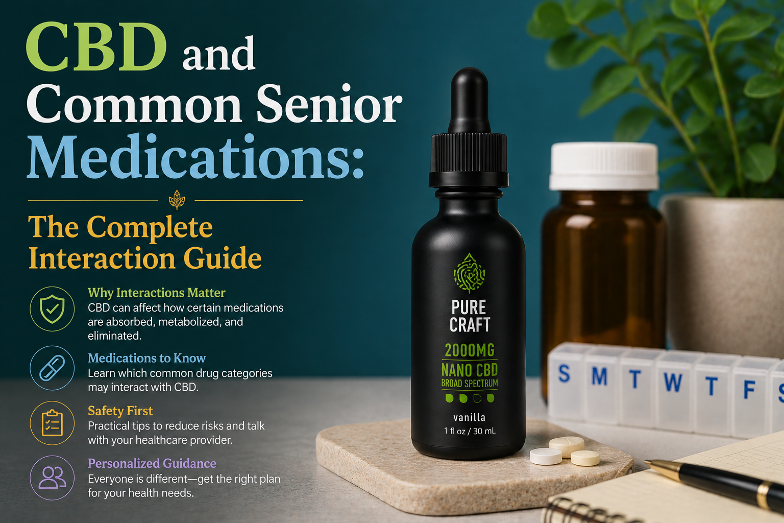 CBD and Common Senior Medications: The Complete Interaction Guide | PureCraft CBD