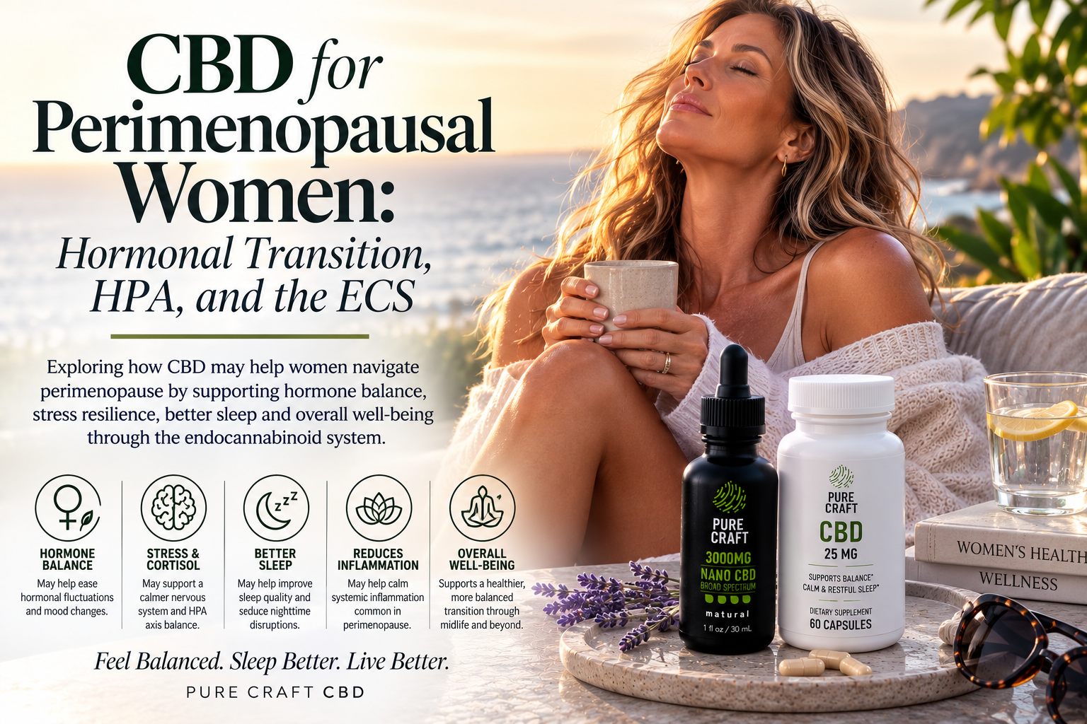 CBD for Perimenopausal Women: Hormonal Transition, HPA, and the ECS | PureCraft CBD