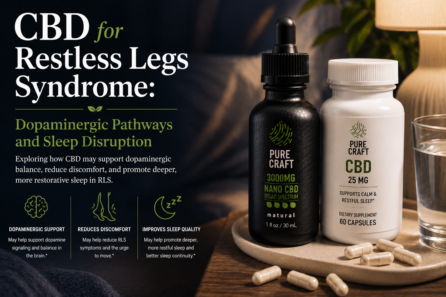 CBD for Restless Legs Syndrome: Dopaminergic Pathways and Sleep Disruption | PureCraft CBD