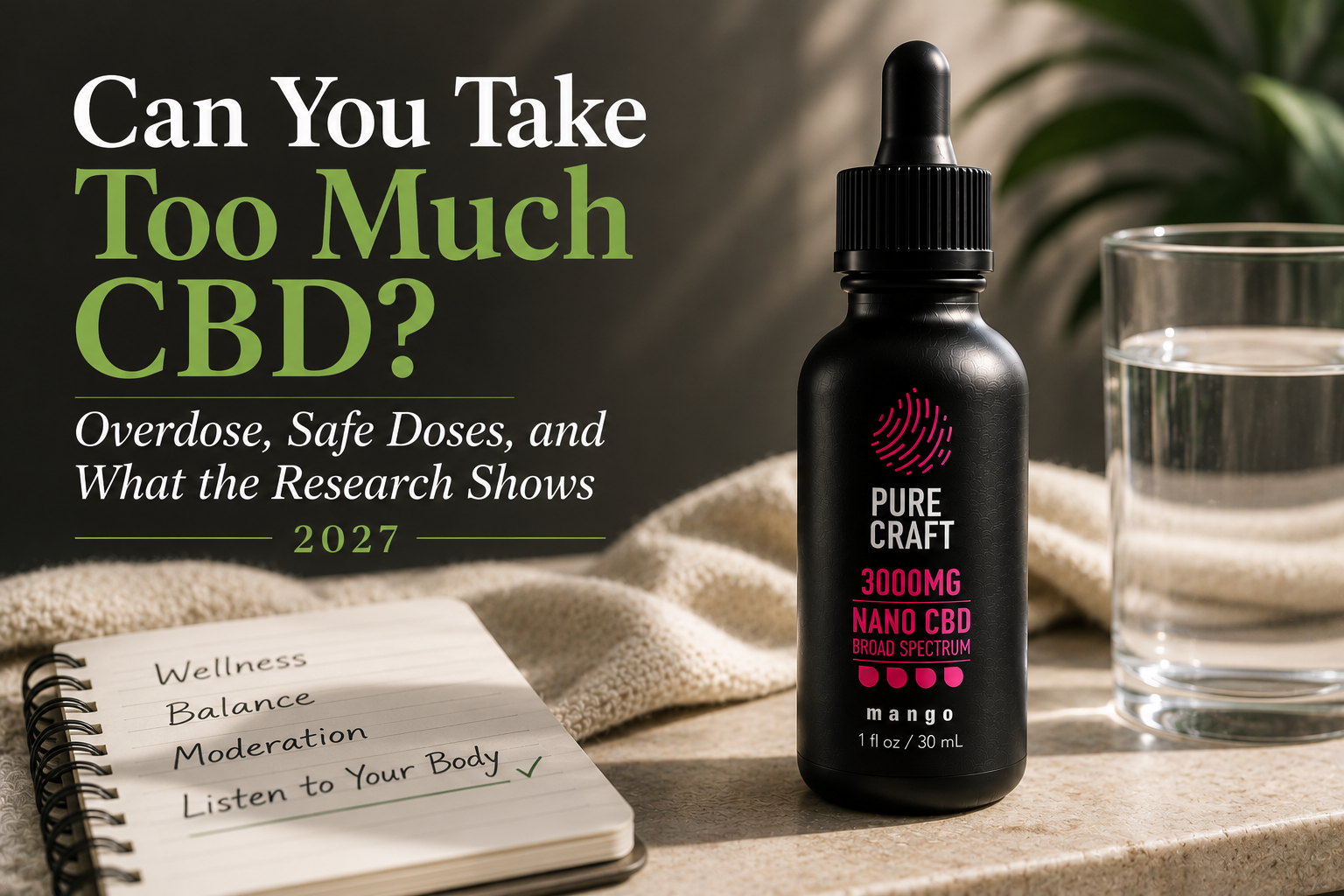Can You Take Too Much CBD? Overdose, Safe Doses, and What the Research Shows 2027 | PureCraft CBD