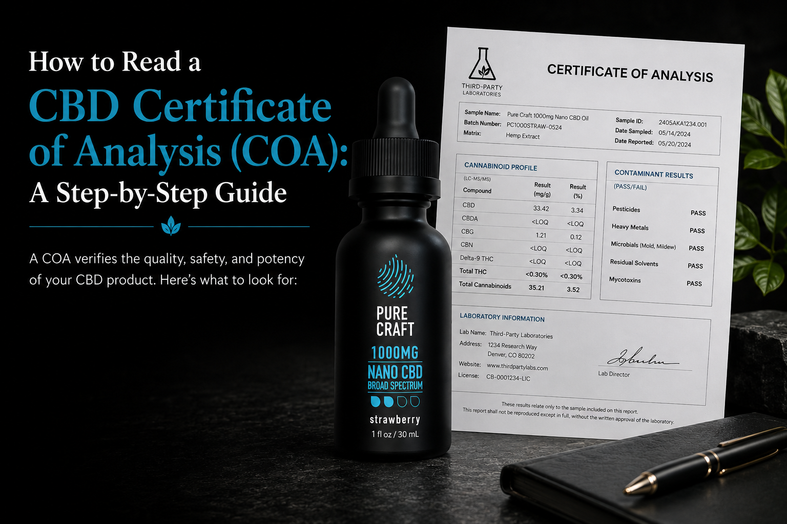 How to Read a CBD Certificate of Analysis (COA): A Step-by-Step Guide | PureCraft CBD