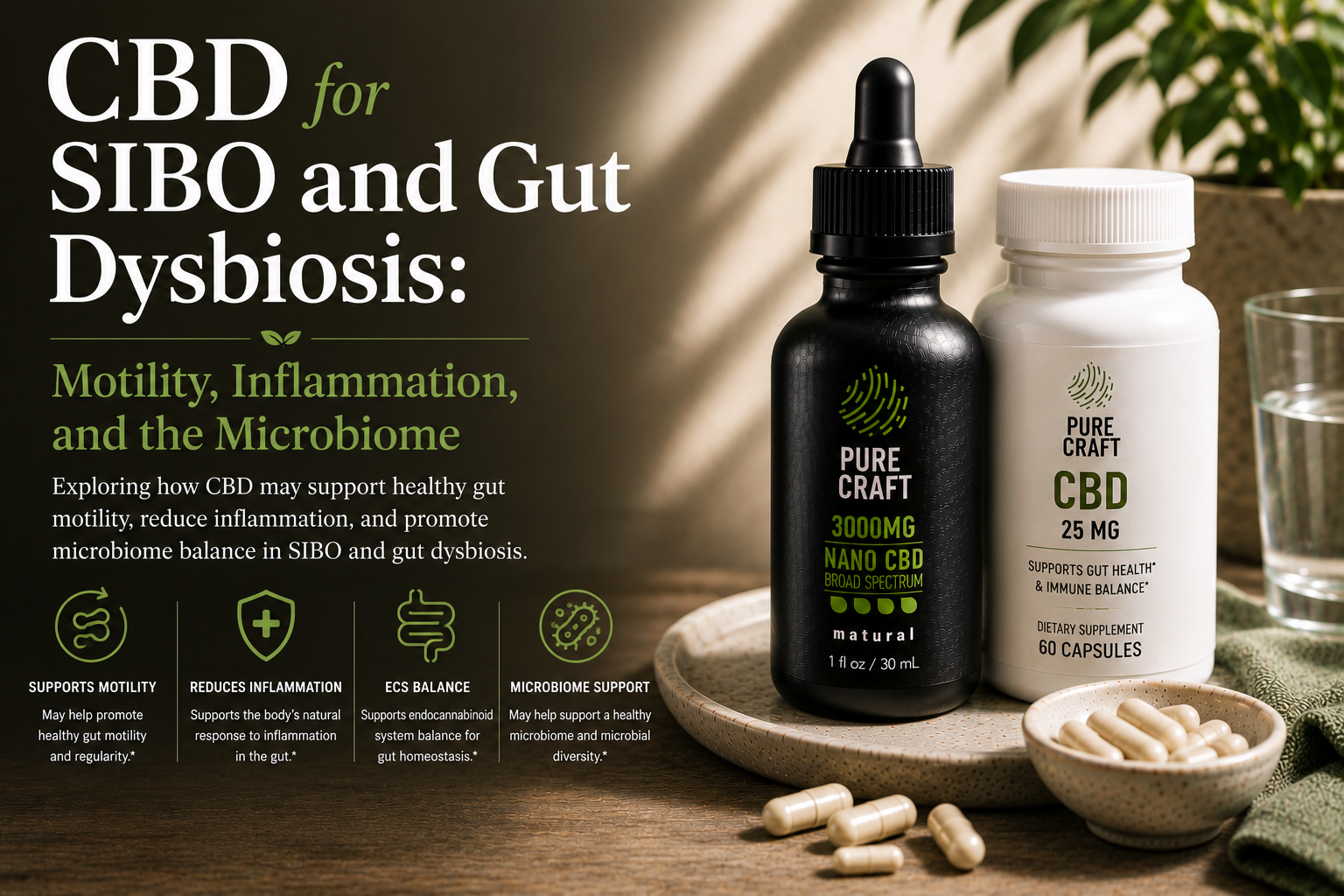 CBD for SIBO and Gut Dysbiosis: Motility, Inflammation, and the Microbiome | PureCraft CBD