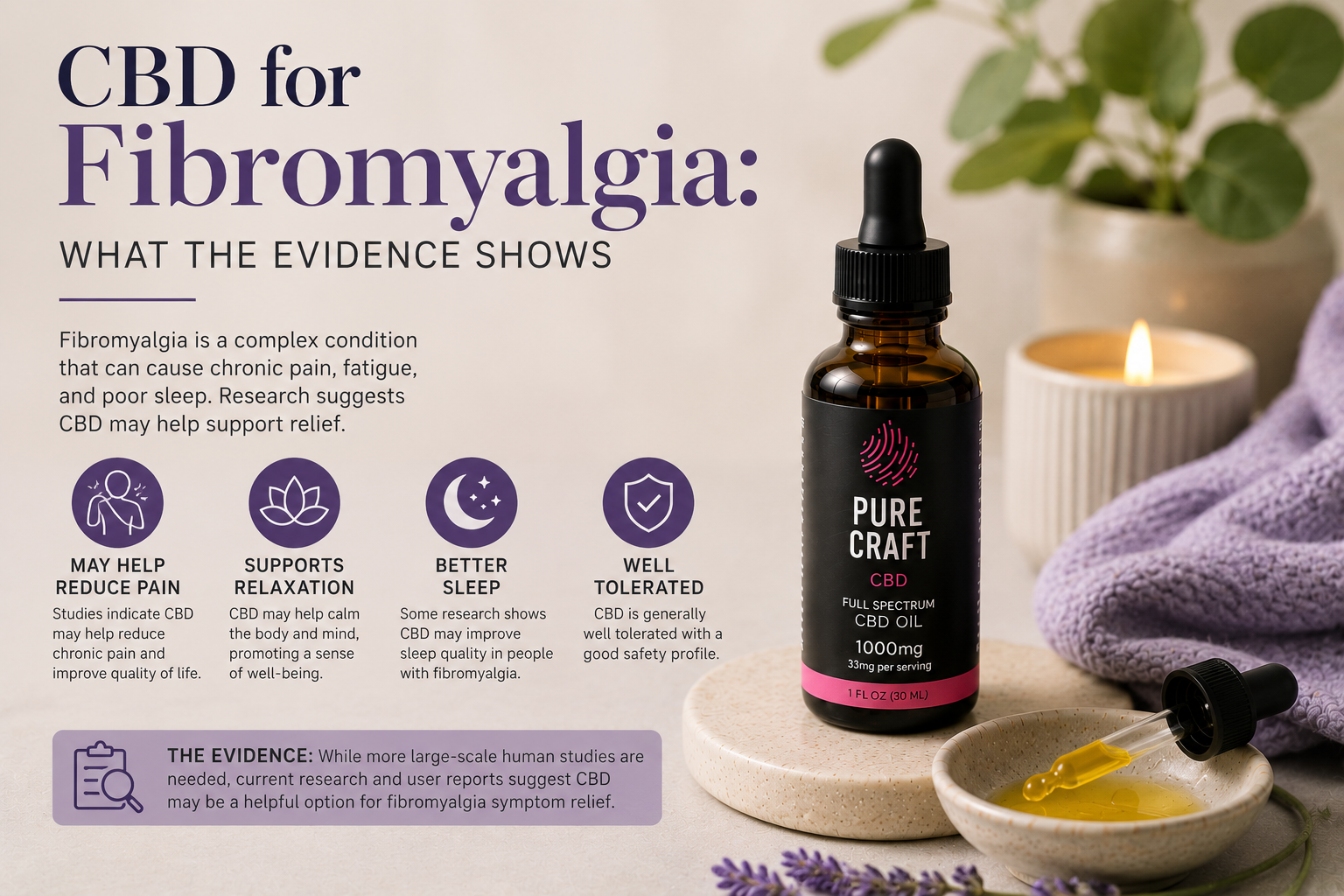 CBD for Fibromyalgia: What the Evidence Shows | PureCraft CBD