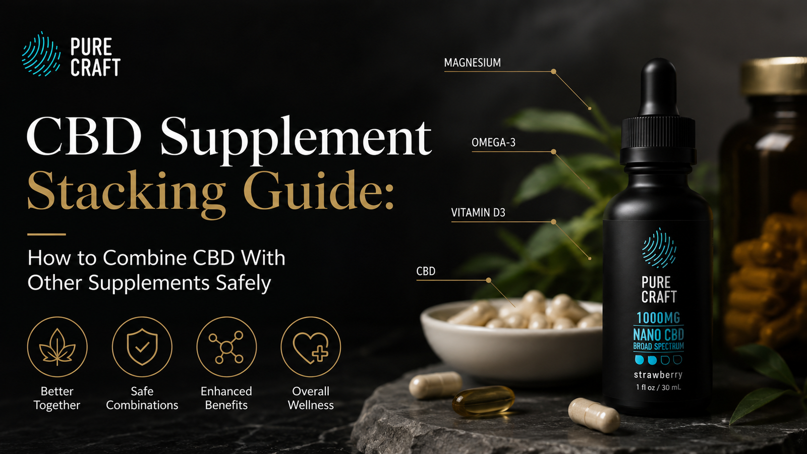 CBD Supplement Stacking Guide: How to Combine CBD With Other Supplements Safely | PureCraft CBD