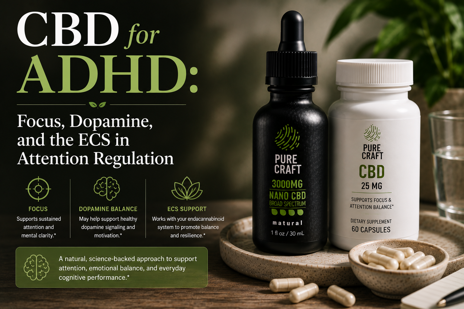 CBD for ADHD: Focus, Dopamine, and the ECS in Attention Regulation | PureCraft CBD