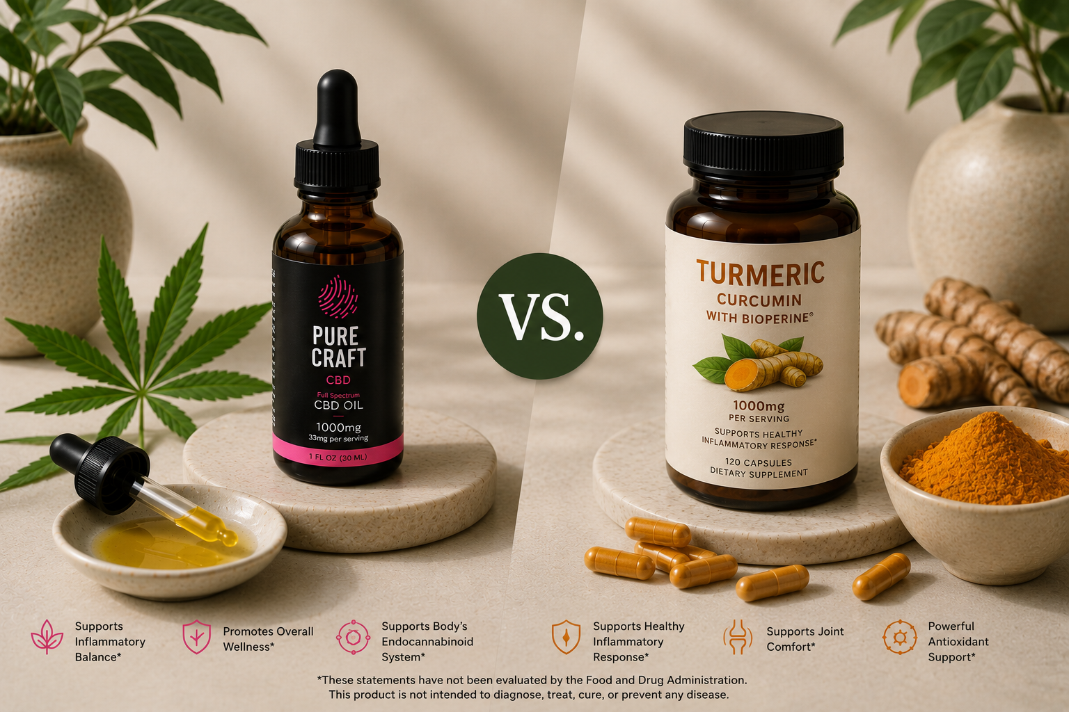 CBD vs. Turmeric for Inflammation: What the Science Says | PureCraft CBD