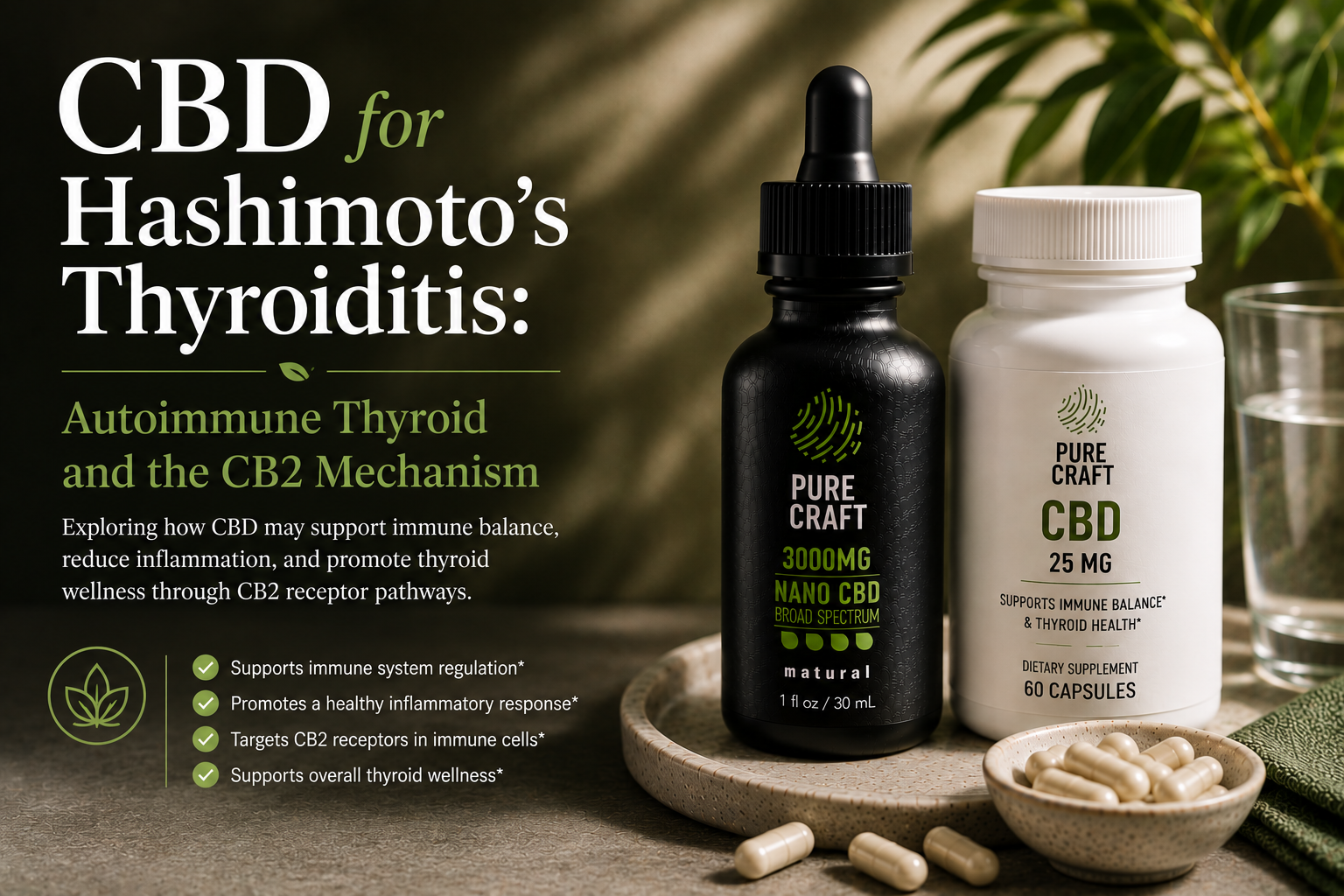 CBD for Hashimoto's Thyroiditis: Autoimmune Thyroid and the CB2 Mechanism | PureCraft CBD