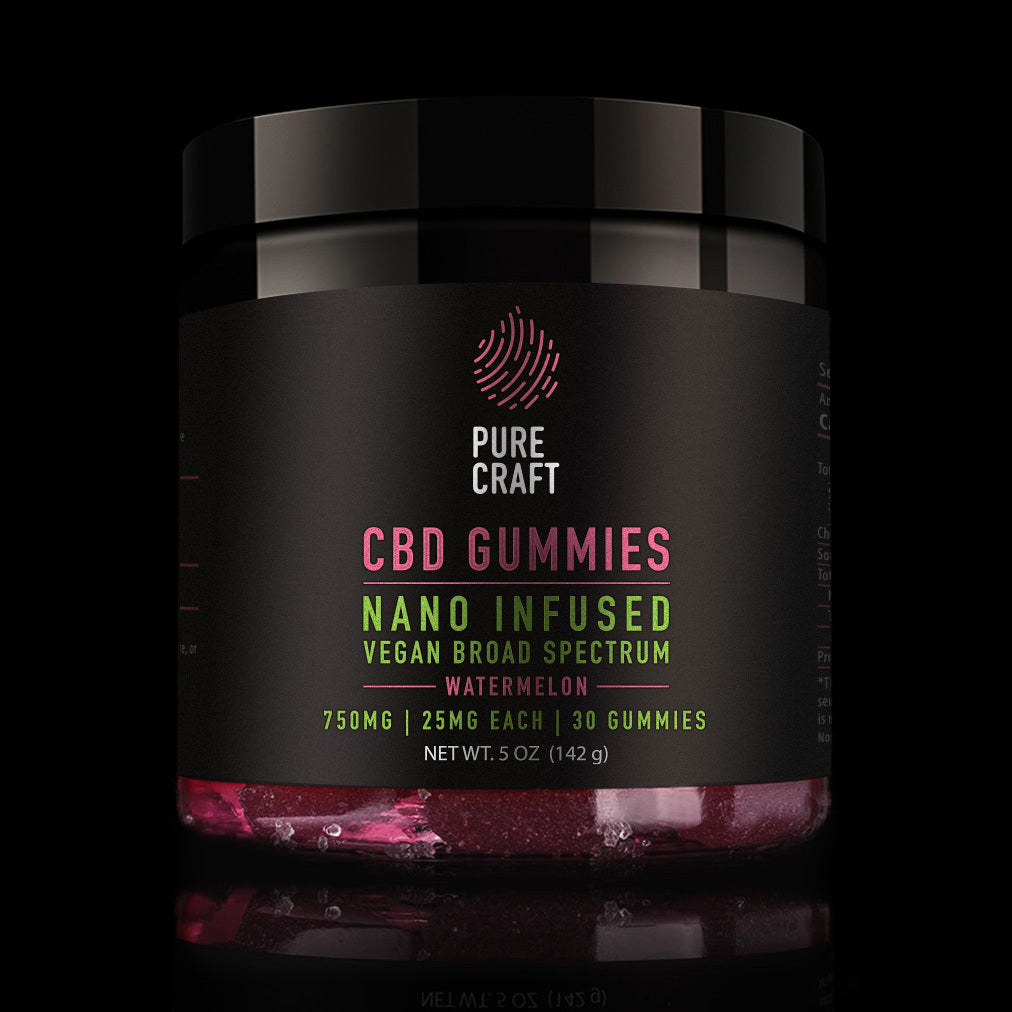 NANO CBD INFUSED VEGAN BROAD SPECTRUM WATERMELON GUMMIES